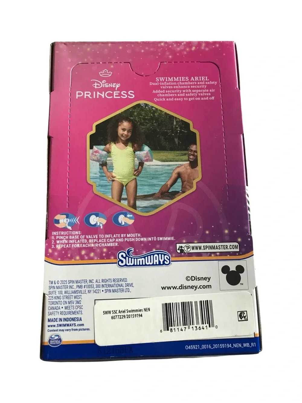 Disney Princess Ariel Pink Swim Arm Floaties by SwimWays